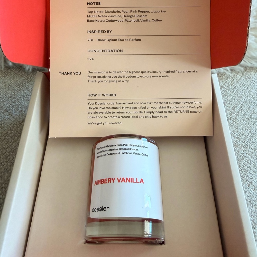 Dossier Ambery Vanilla Eau de Parfum